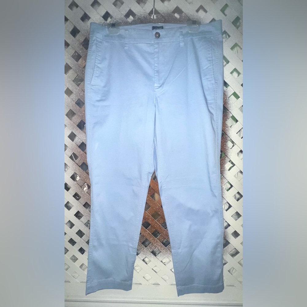 J. Crew Womens Sky Blue Highrise Girlfriend Chinos size 12
